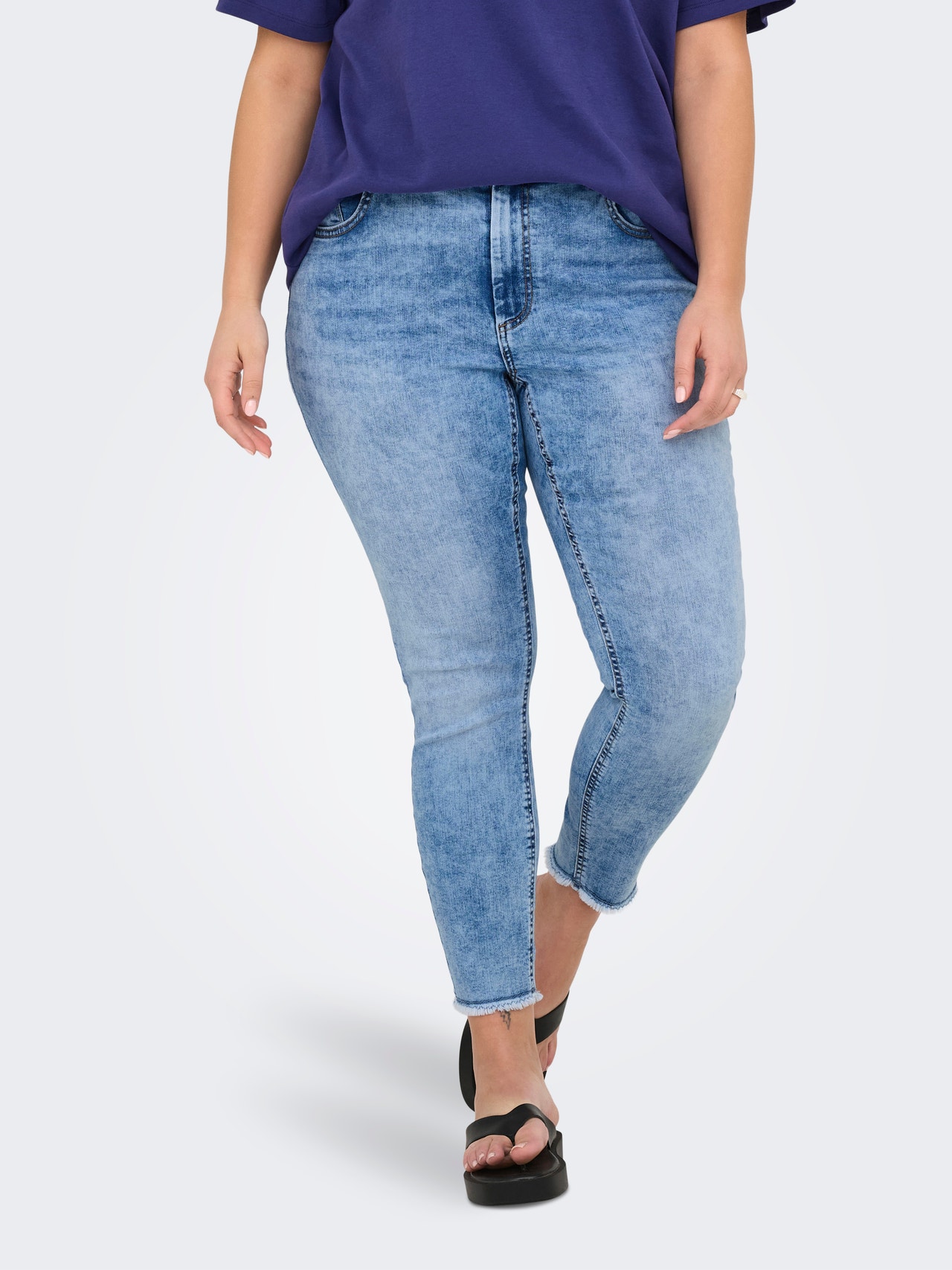 ONLY CARWilly regular waist skinny fit jeans -Light Blue Denim - 15357437