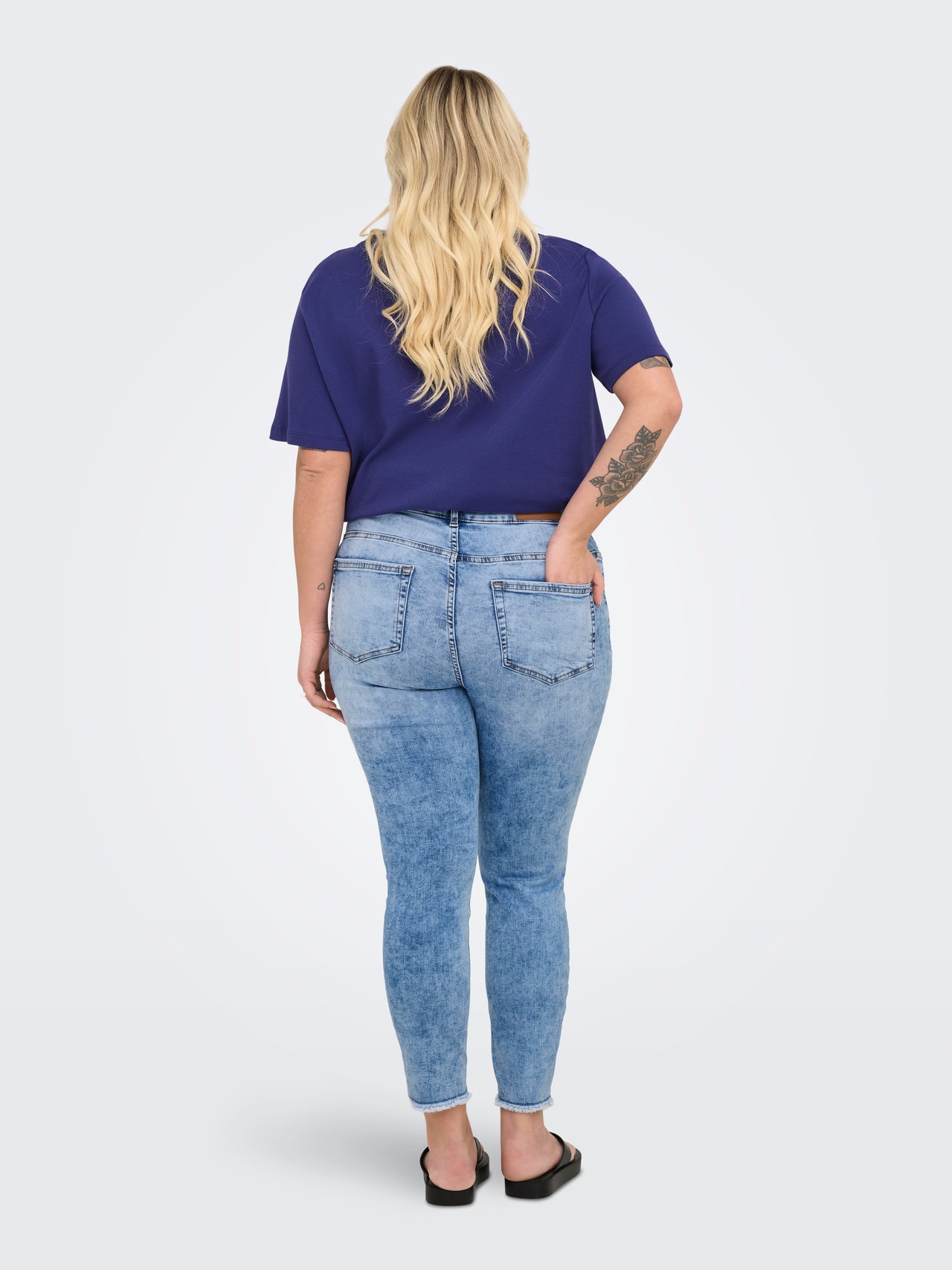 ONLY CARWilly regular waist skinny fit jeans -Light Blue Denim - 15357437