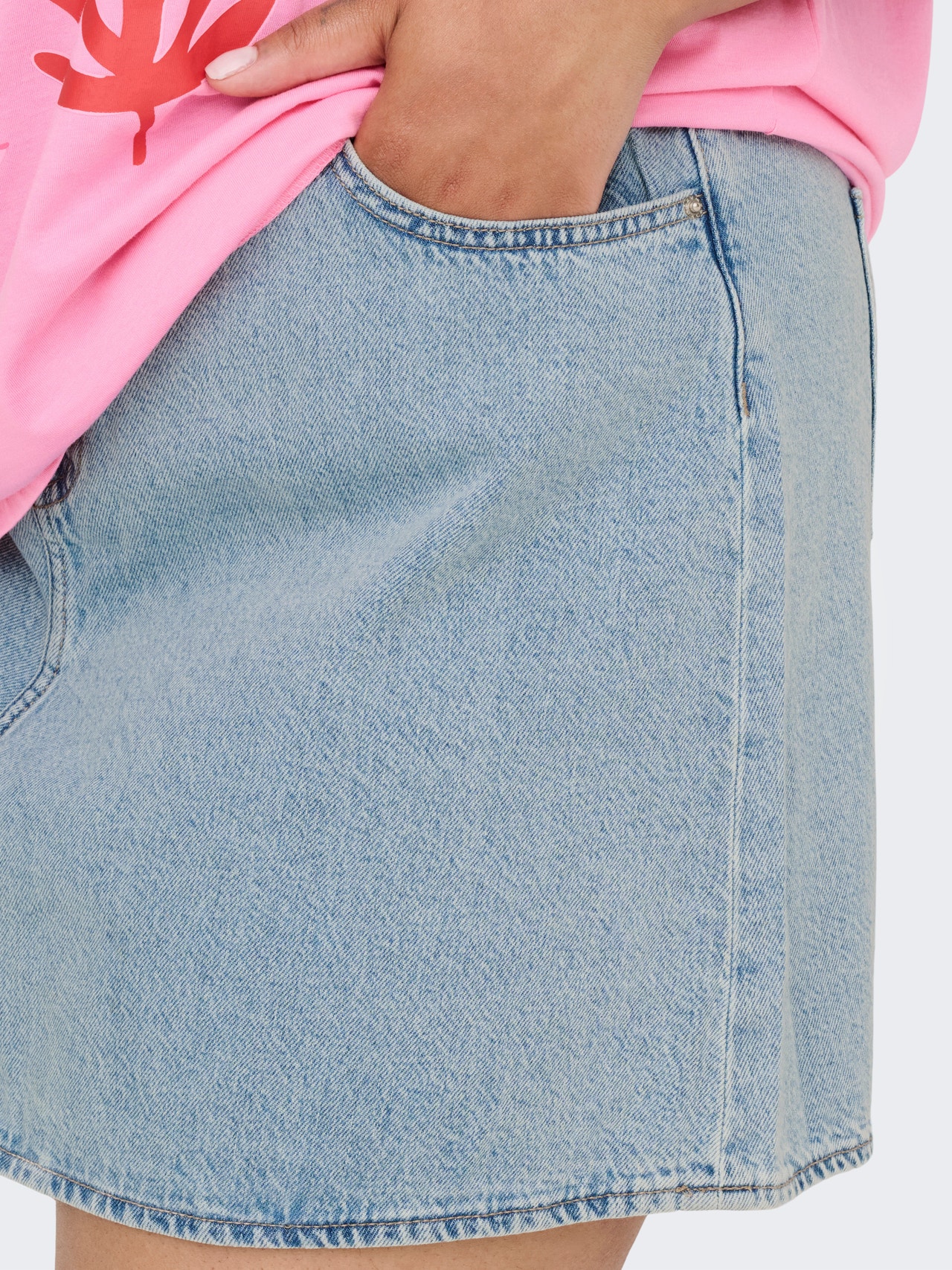 ONLY Vormikas Lühike seelik -Light Blue Denim - 15357573