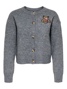ONLY ONLTEDDY Kardigan -Medium Grey Melange - 15357743