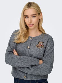 ONLY ONLTEDDY Kardigan -Medium Grey Melange - 15357743