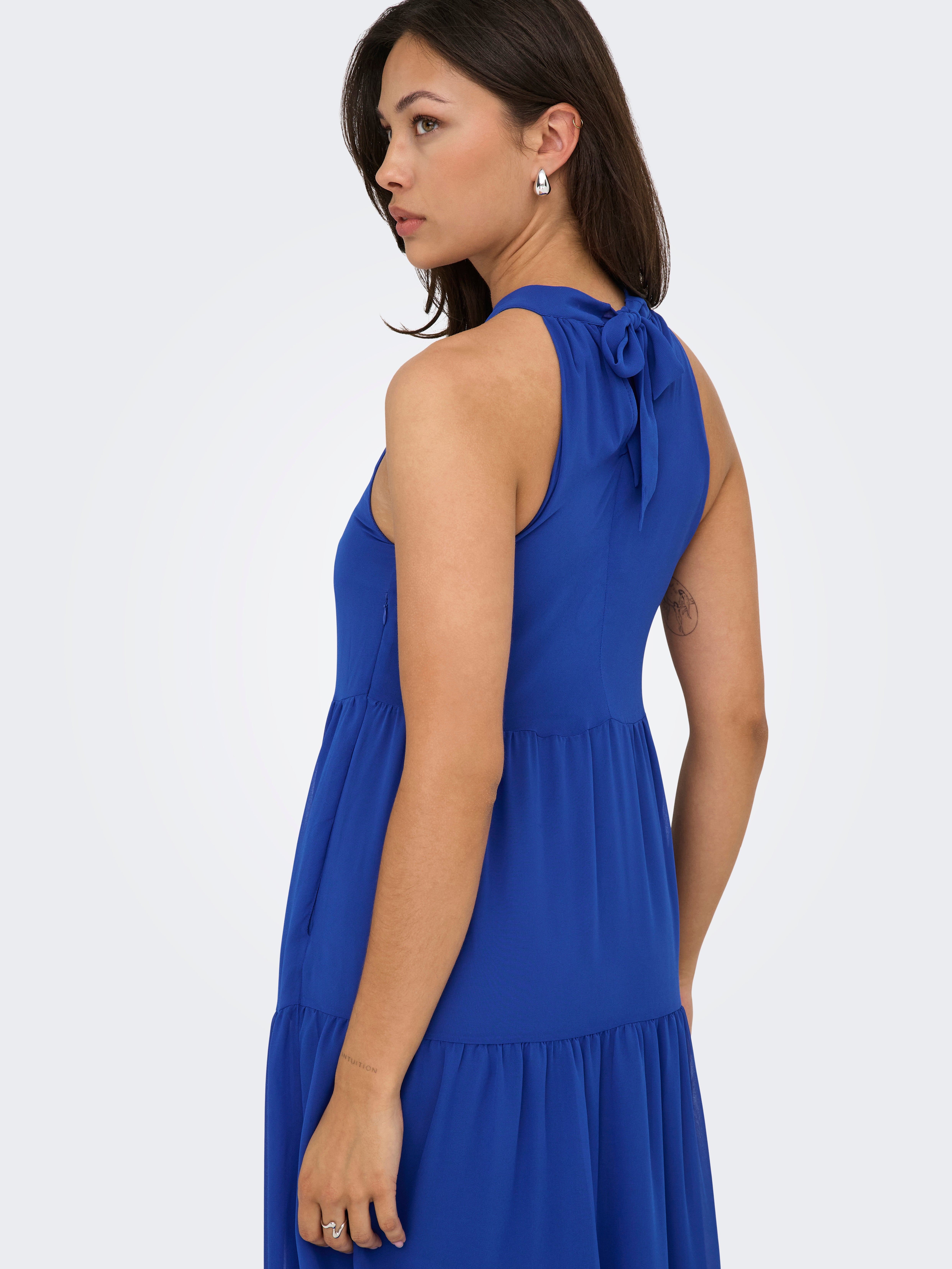 ONLY Onlwinner S/L Maxi Dress Noos Ptm – Abito Lungo Blu, Maniche 3/4, Vestibilità Dritta, Taglia 52 Donna
