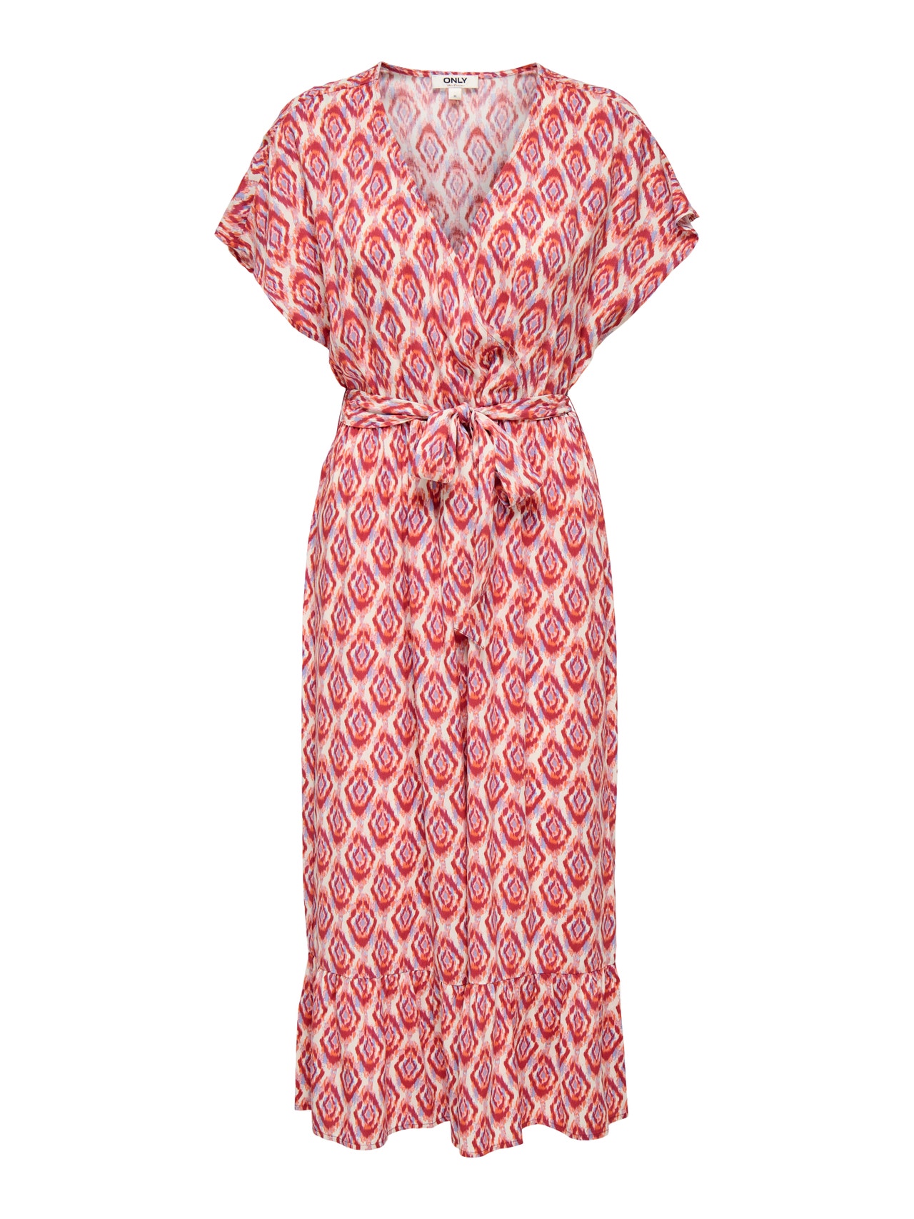 ONLY Tavapärane lõige V-kaelus Pikk kleit -Equestrian Red - 15357778