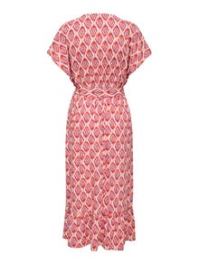 ONLY Tavapärane lõige V-kaelus Pikk kleit -Equestrian Red - 15357778