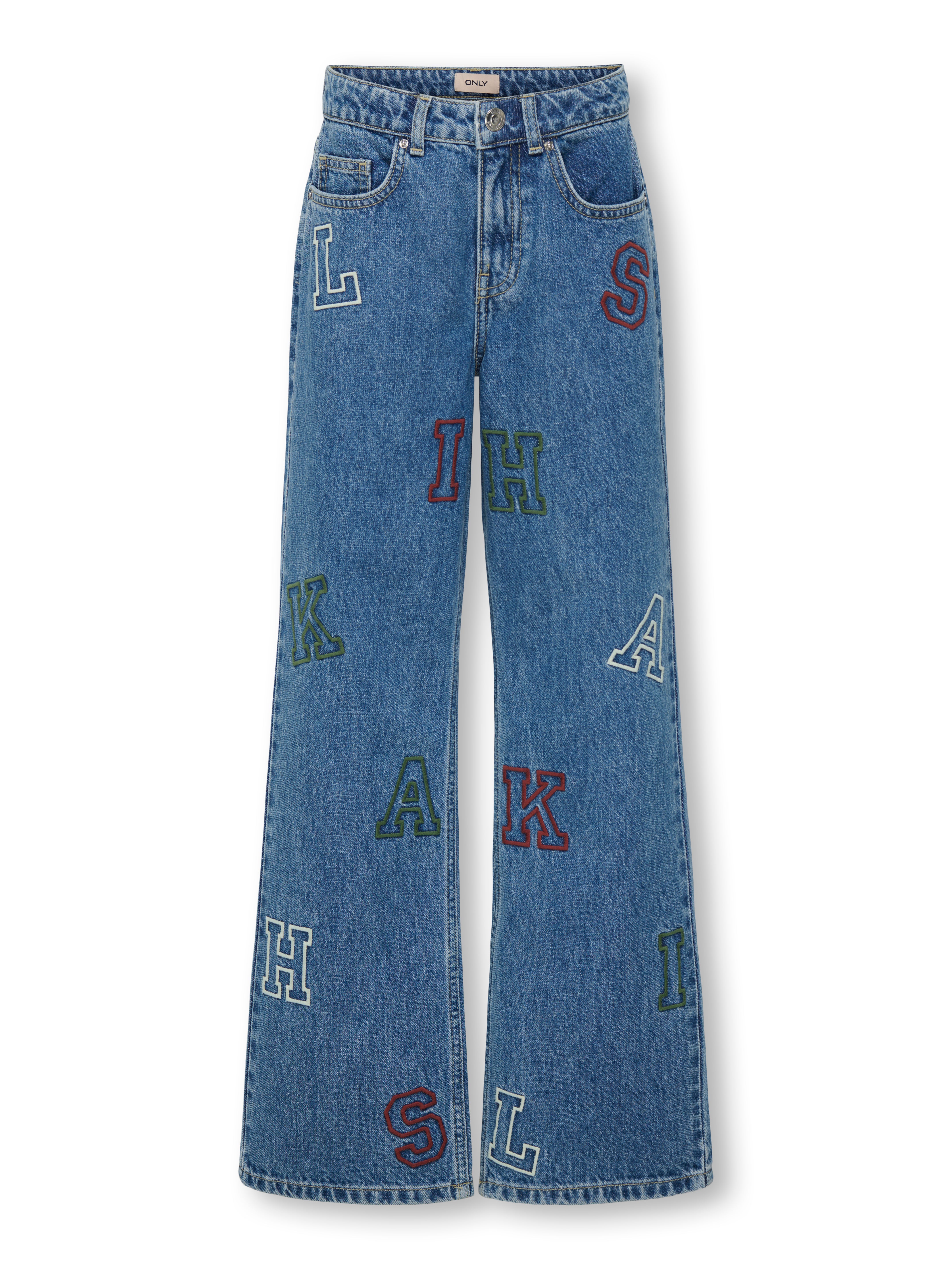 Kogjuicy Hohe Taille Weiter Beinschnitt Jeans