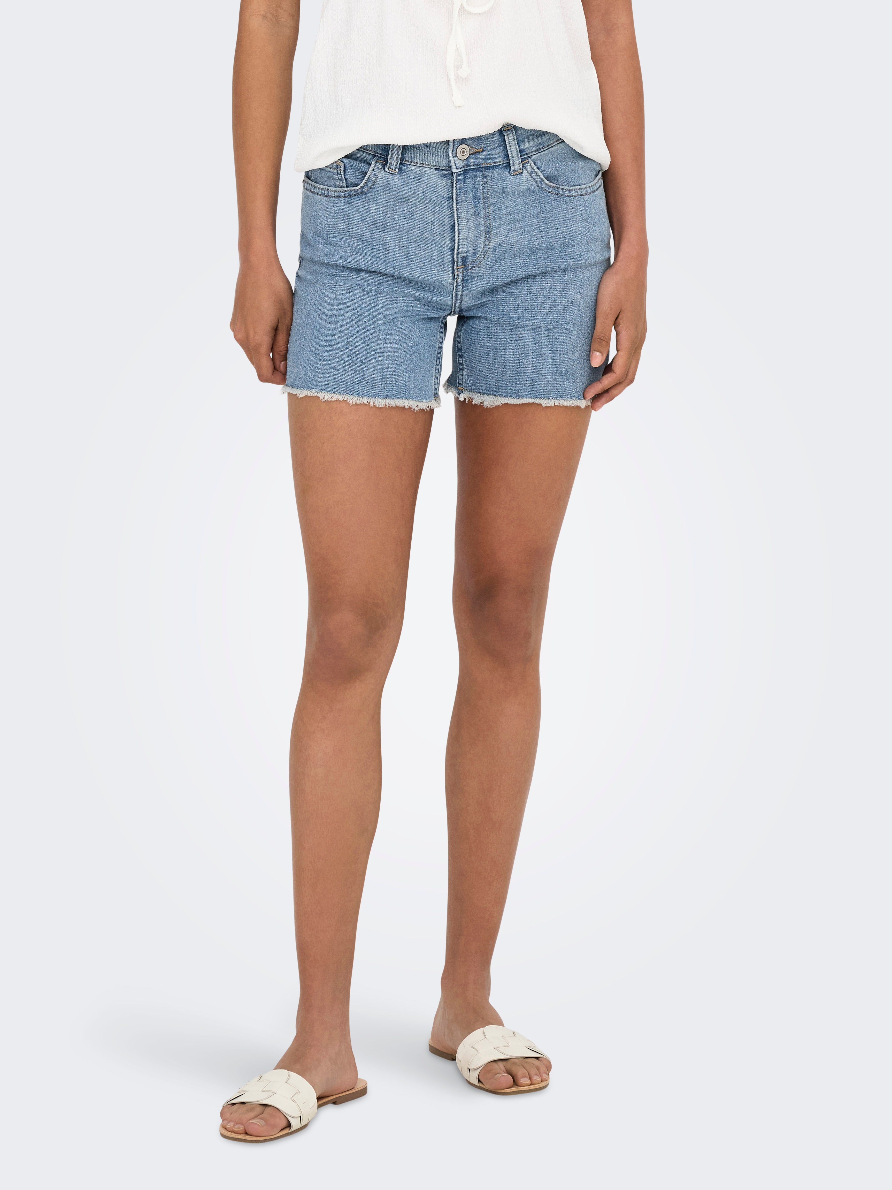 Onljosie Mittlere Taille Skinny Fit Jeans-shorts