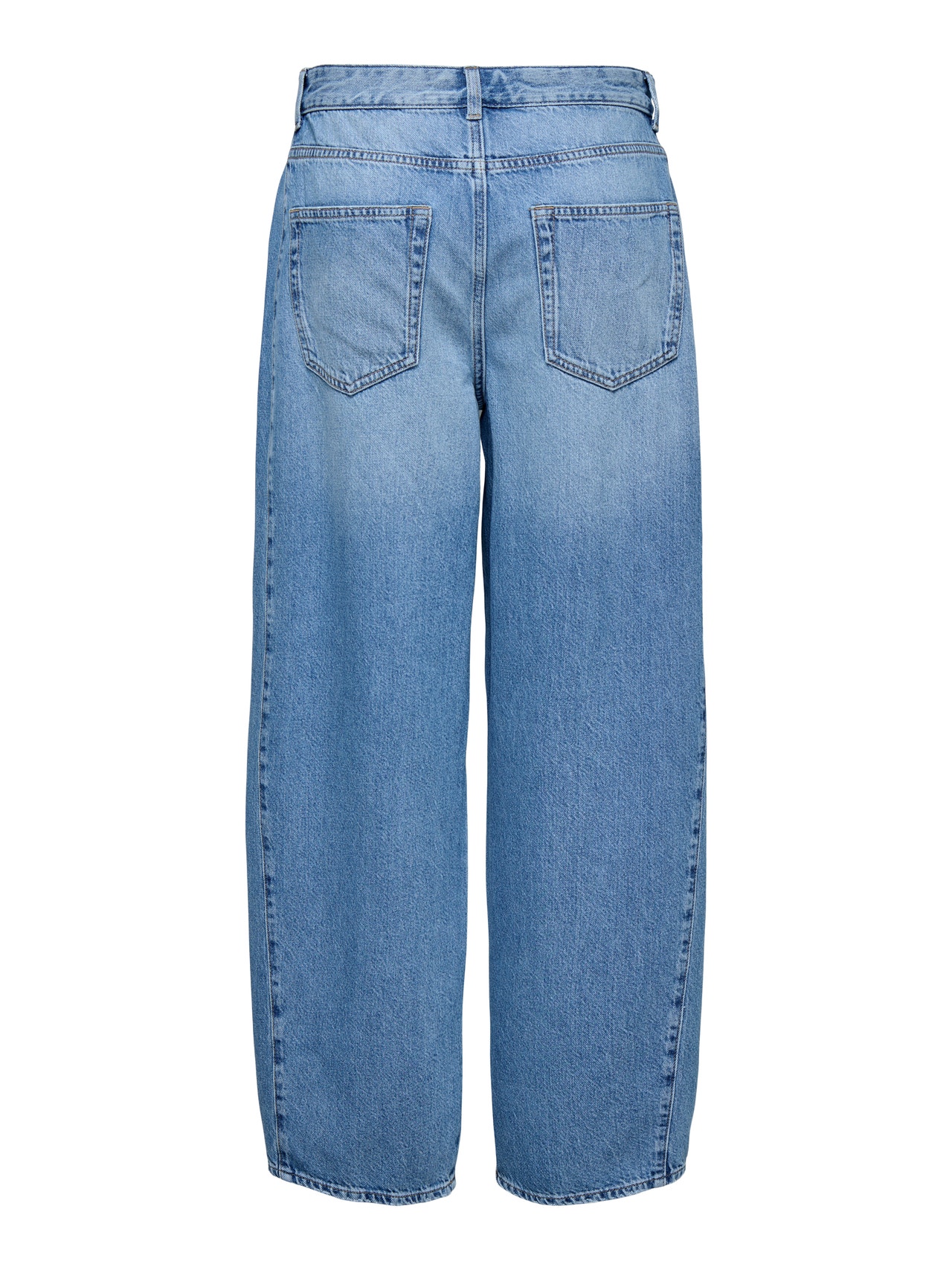 ONLY ONLHORSESHOE Mid waist Barrel Fit Jeans -Medium Blue Denim - 15357940