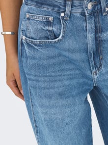 ONLY ONLHORSESHOE Mid waist Barrel Fit Jeans -Medium Blue Denim - 15357940