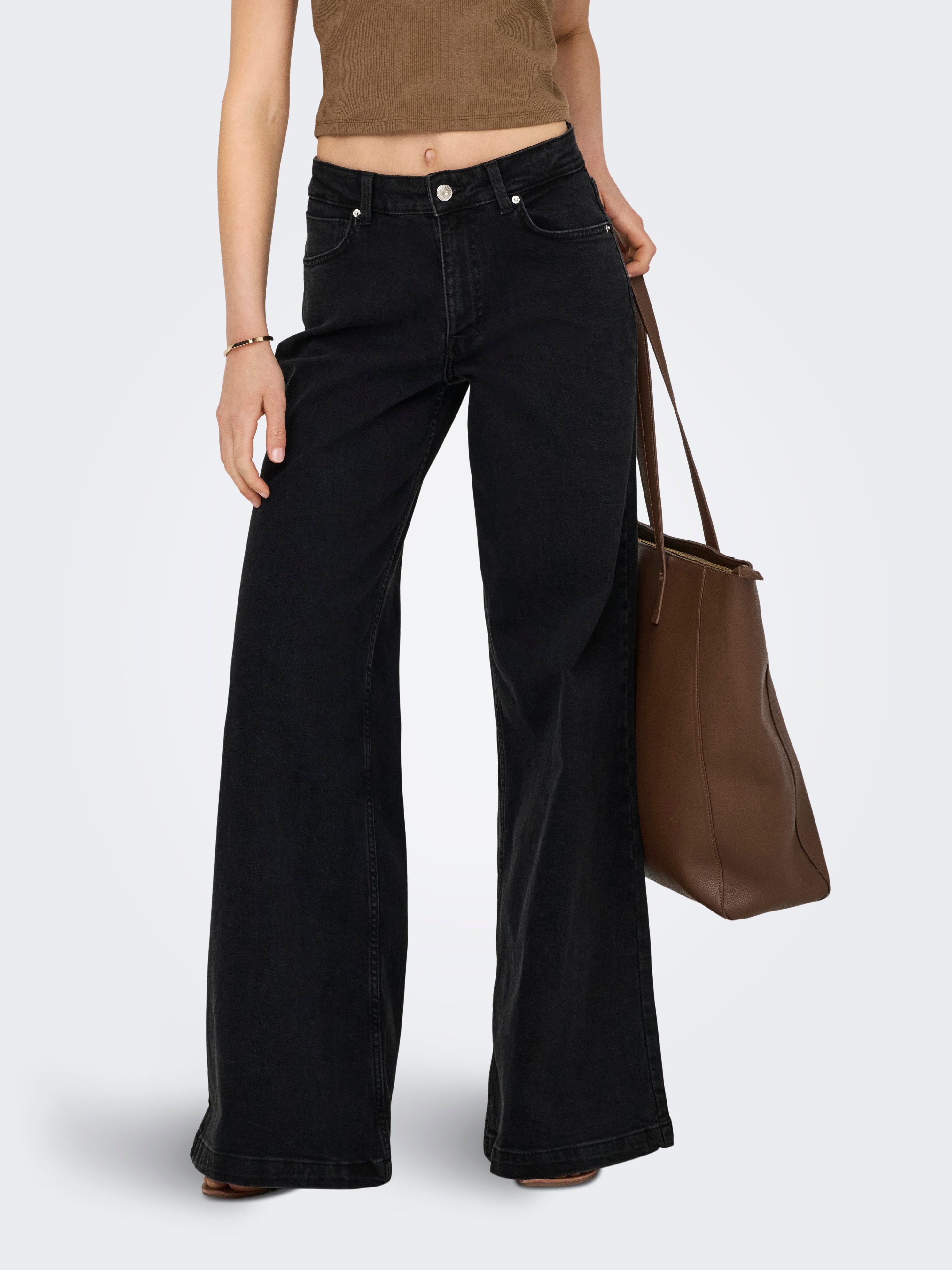 Onlcalifornia Mittlere Taille Weiter Beinschnitt Jeans