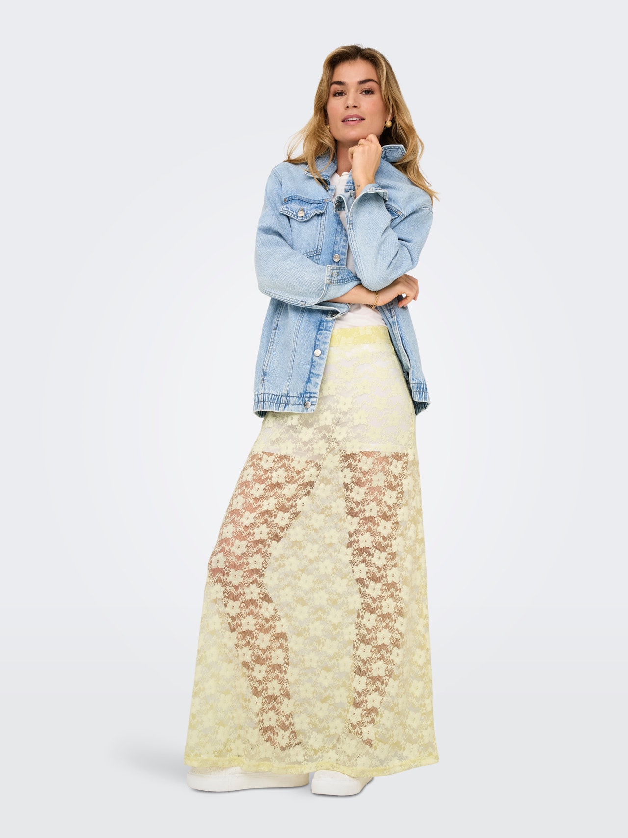 ONLY ONLJEN Dlouhá sukně -French Vanilla - 15358221