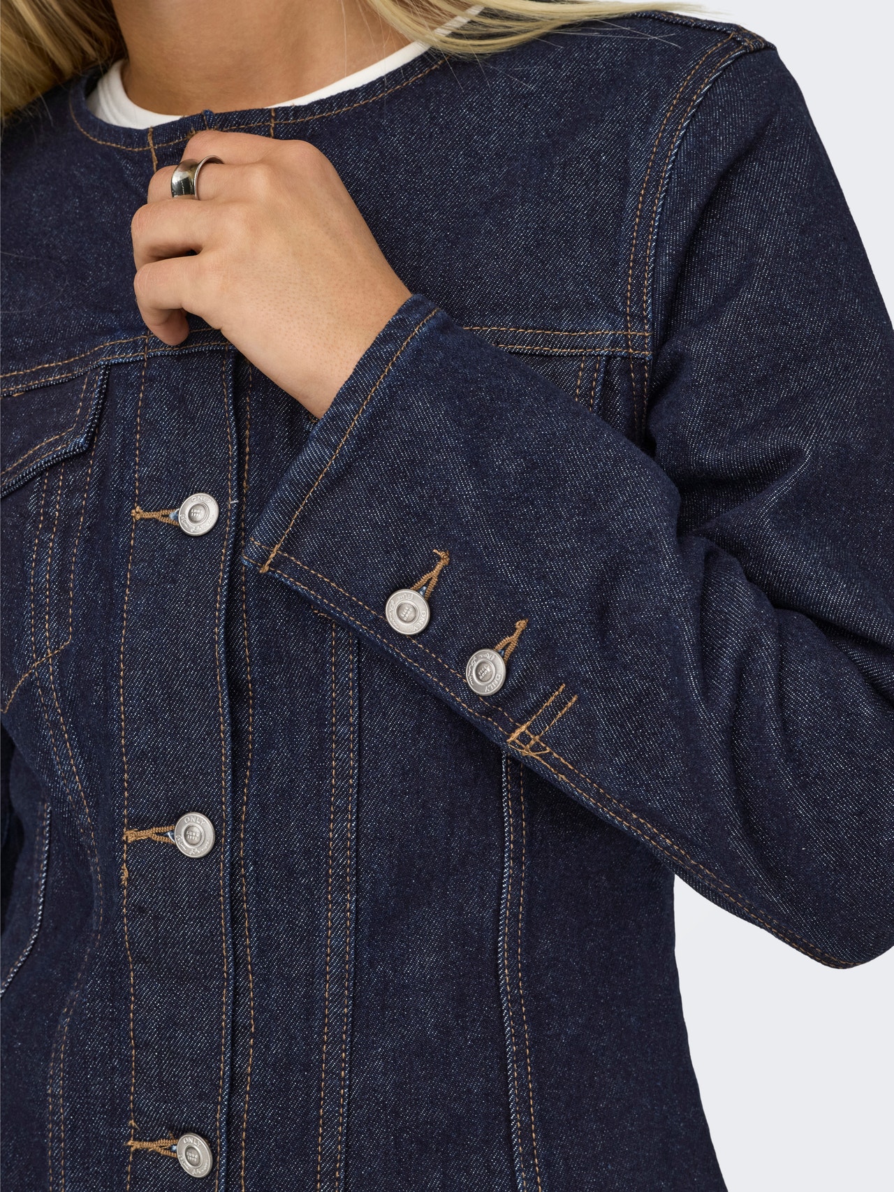 ONLY O-kakls Džinsu jaka -Dark Blue Denim - 15359079