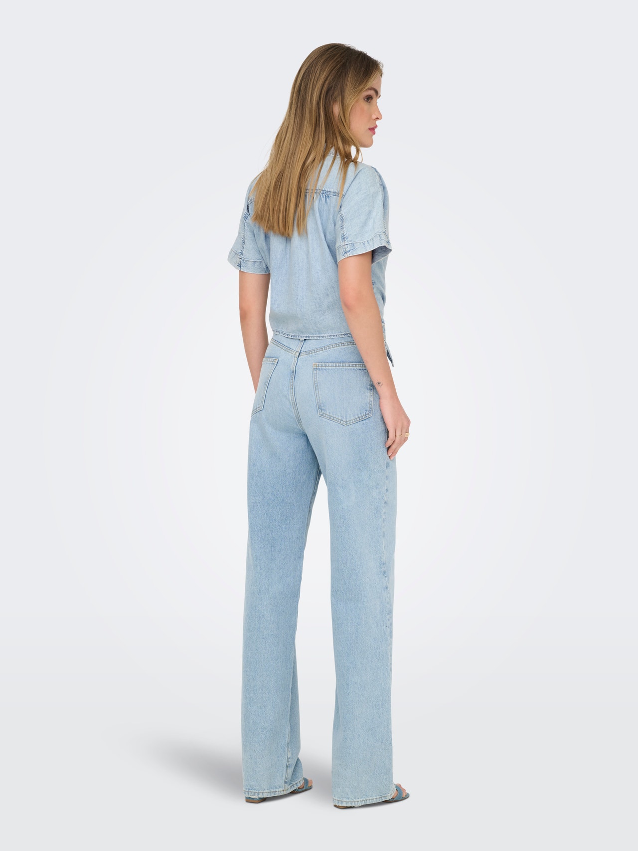 ONLY ONLPAULA Denimskjorte -Light Blue Denim - 15359080