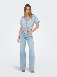 ONLY ONLPAULA Denimskjorte -Light Blue Denim - 15359080