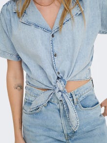 ONLY ONLPAULA Denimskjorte -Light Blue Denim - 15359080