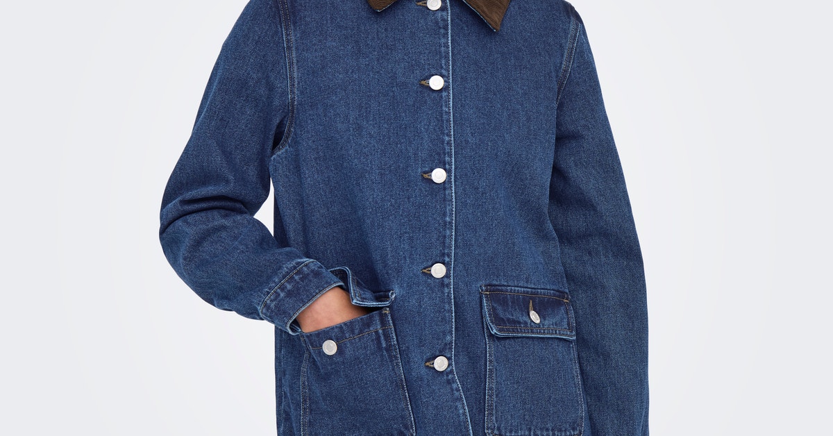 ONLY dam jacka ONLTHILLE - Dark Blue Denim Rinse