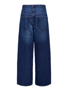 ONLY ONLPAULINA High waist Baggy Fit Jeans -Dark Blue Denim - 15359275
