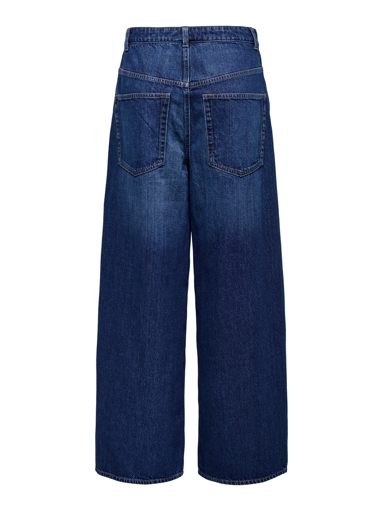 ONLY Vrećasto stane Visoki struk PETITE Traperice -Dark Blue Denim - 15359275