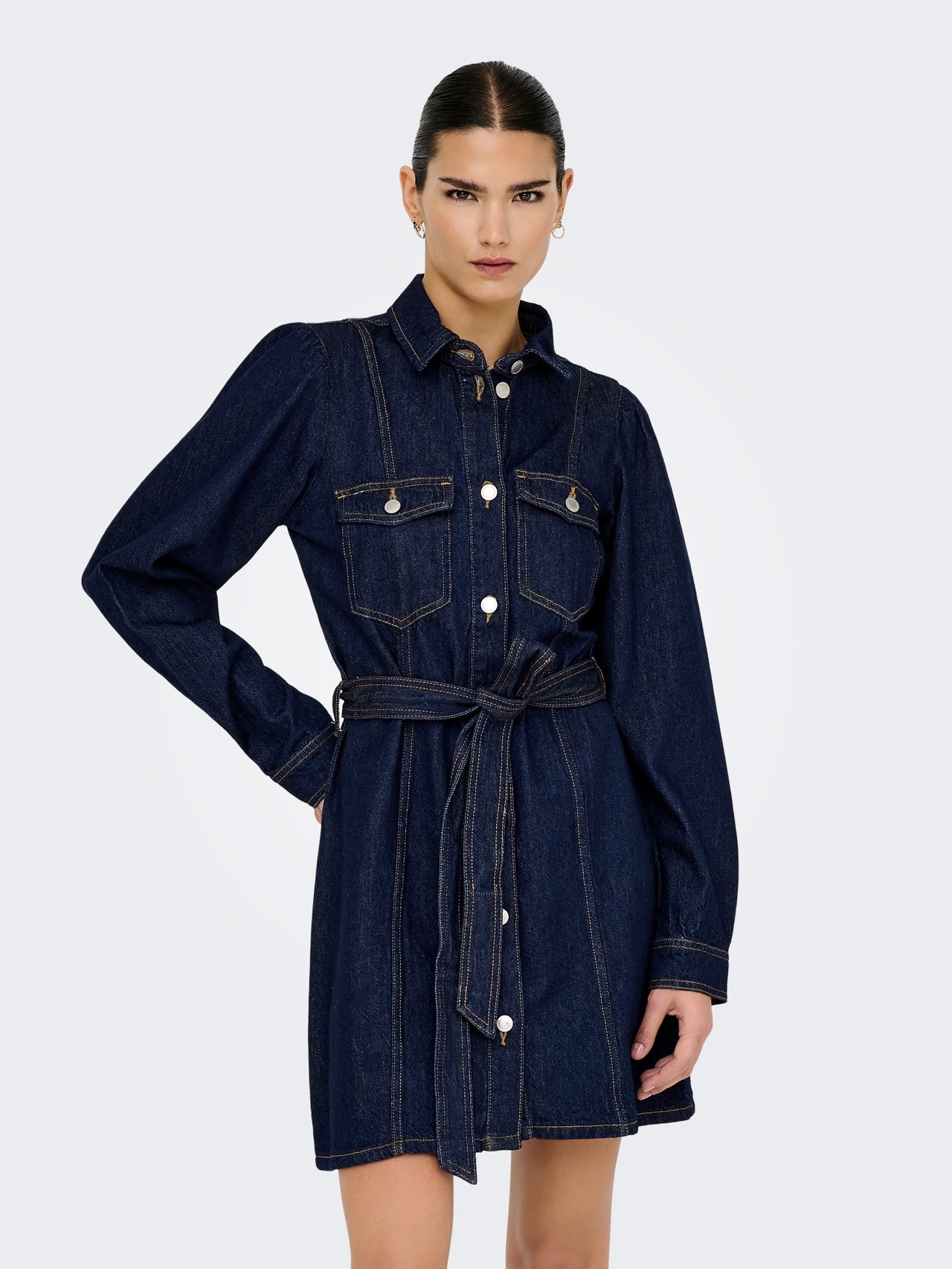 ONLY ONLKETTY Robe midi -Dark Blue Denim - 15360336