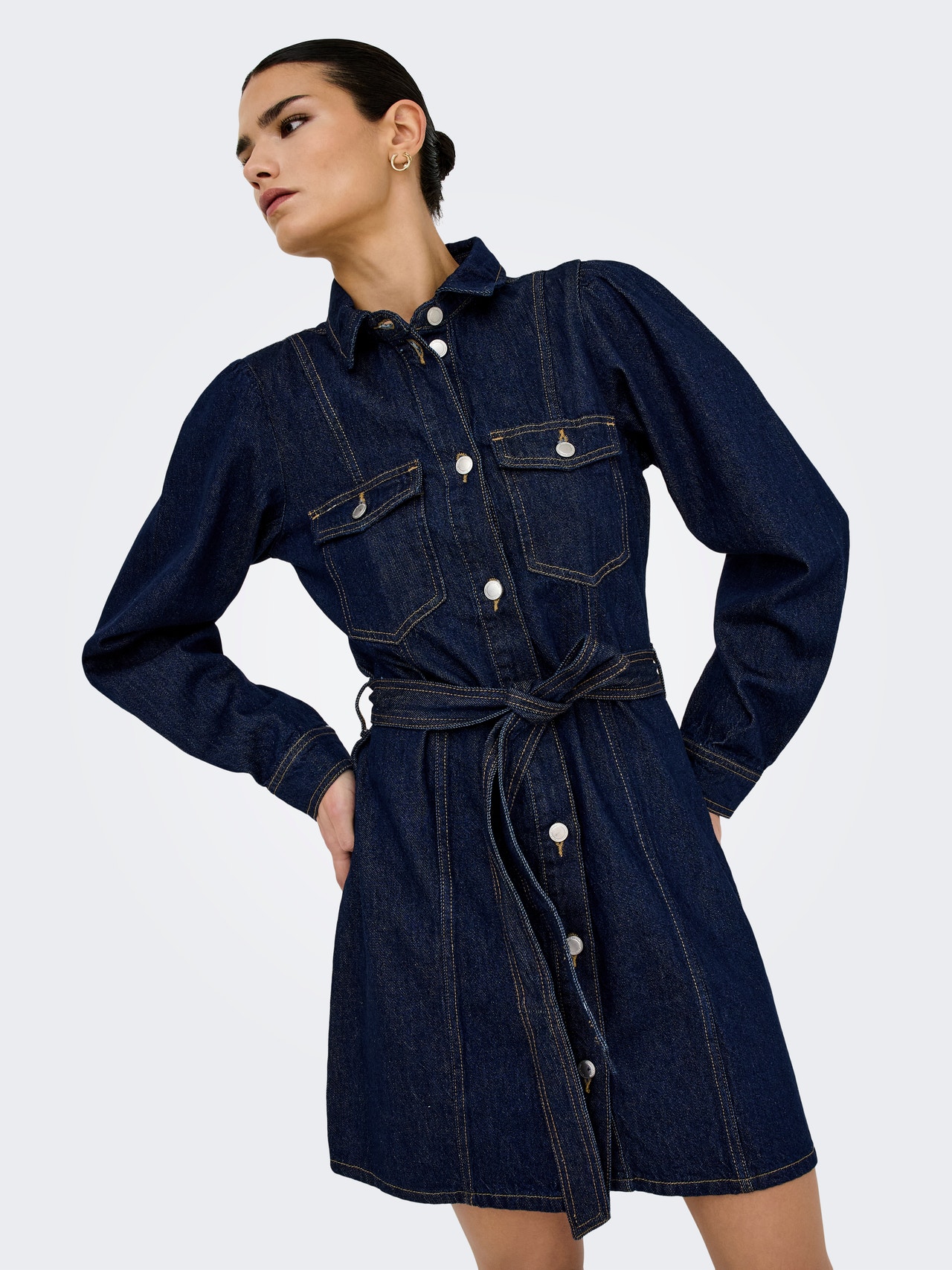 ONLY ONLKETTY Robe midi -Dark Blue Denim - 15360336