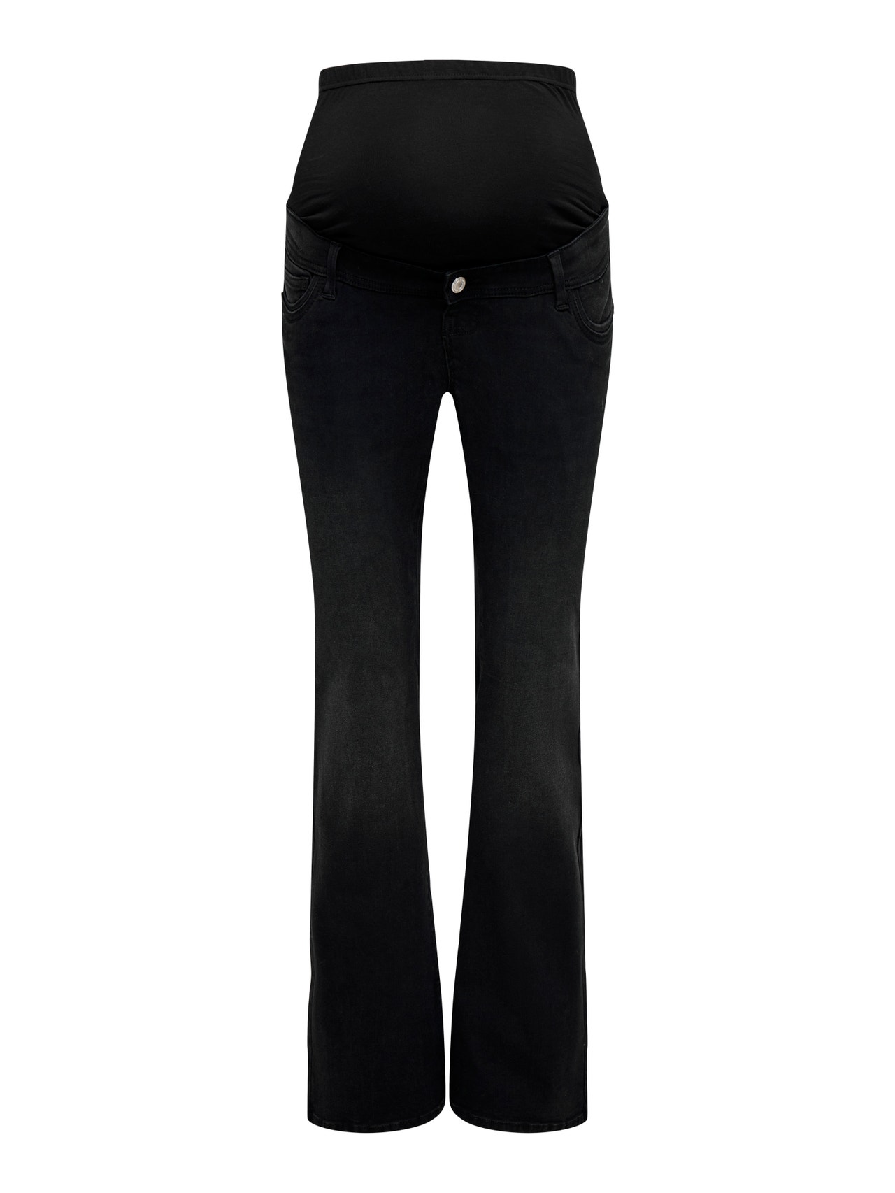 ONLY OLMWAUW Flared Fit Jeans -Washed Black - 15360815