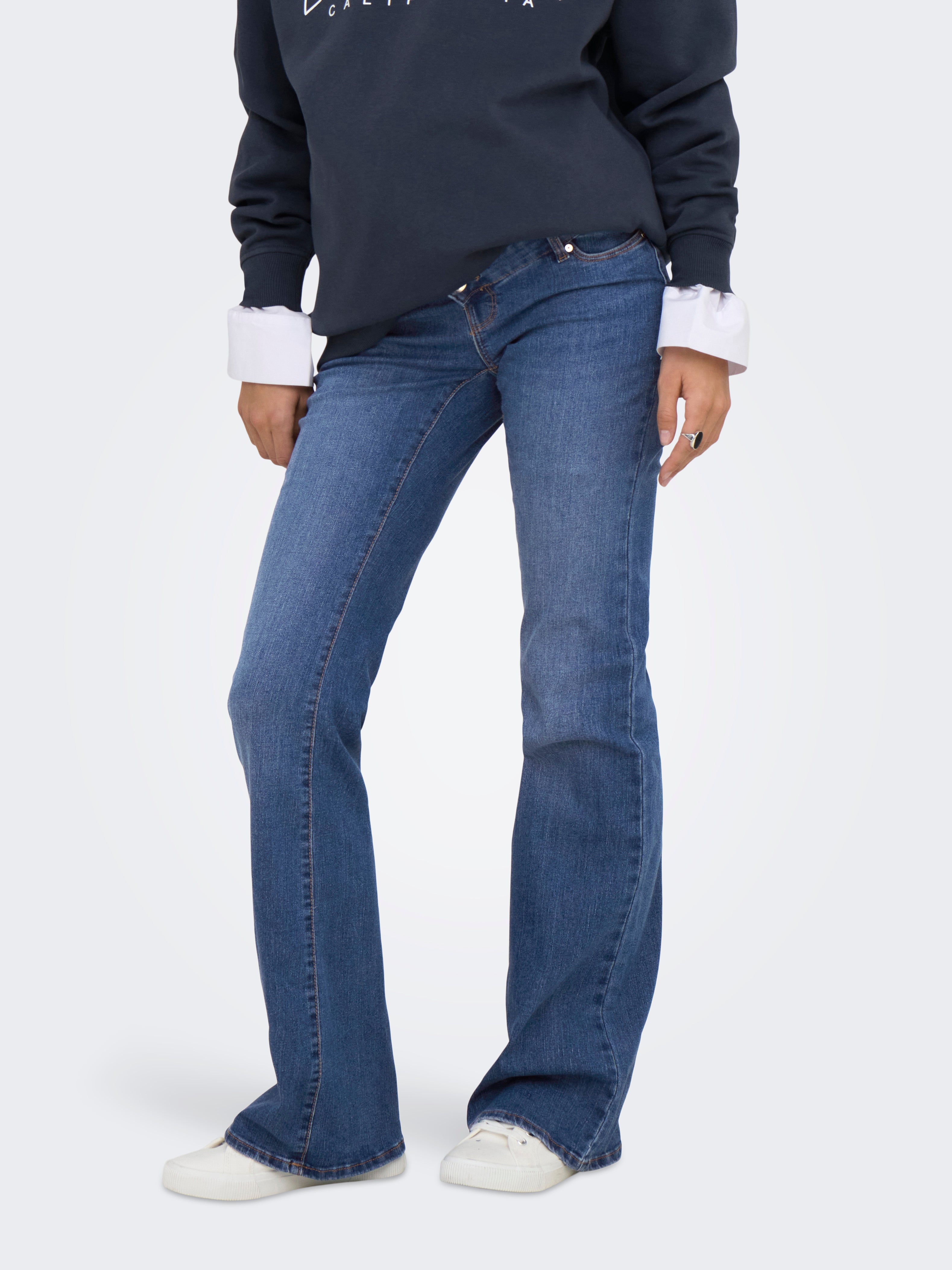 Olmann Mittlere Taille Flared Jeans