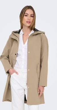 ONLY ONLVIVIAN LONG RAINCOAT OTW - Parka - oatmeal/béžová