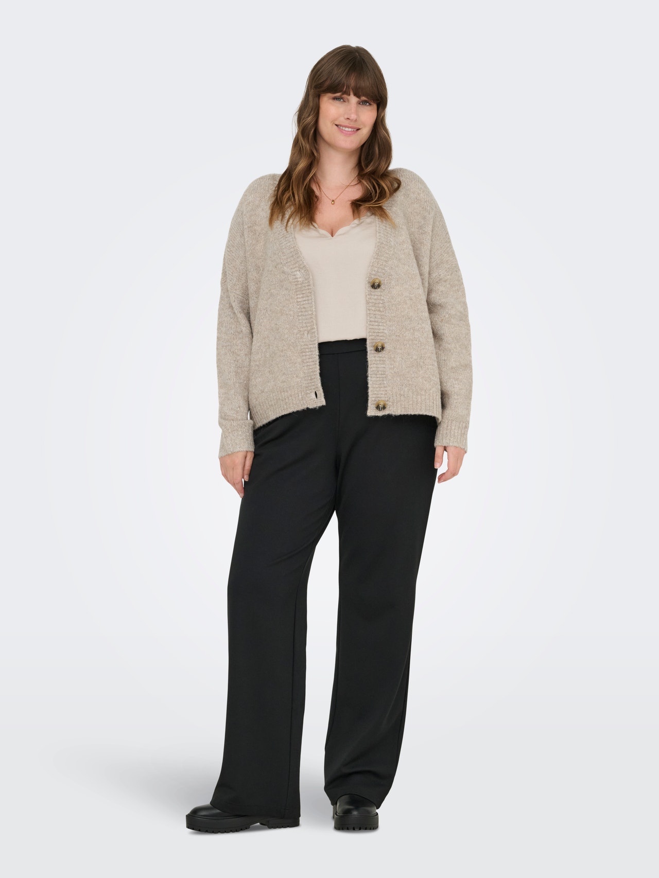 ONLY CARZOEY Knitted cardigan -Woodsmoke - 15361442