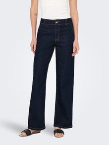 ONLY JDYGEGS High waist Wide Leg Fit Jeans -Dark Blue Denim - 15361550