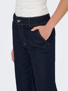 ONLY JDYGEGS High waist Wide Leg Fit Jeans -Dark Blue Denim - 15361550