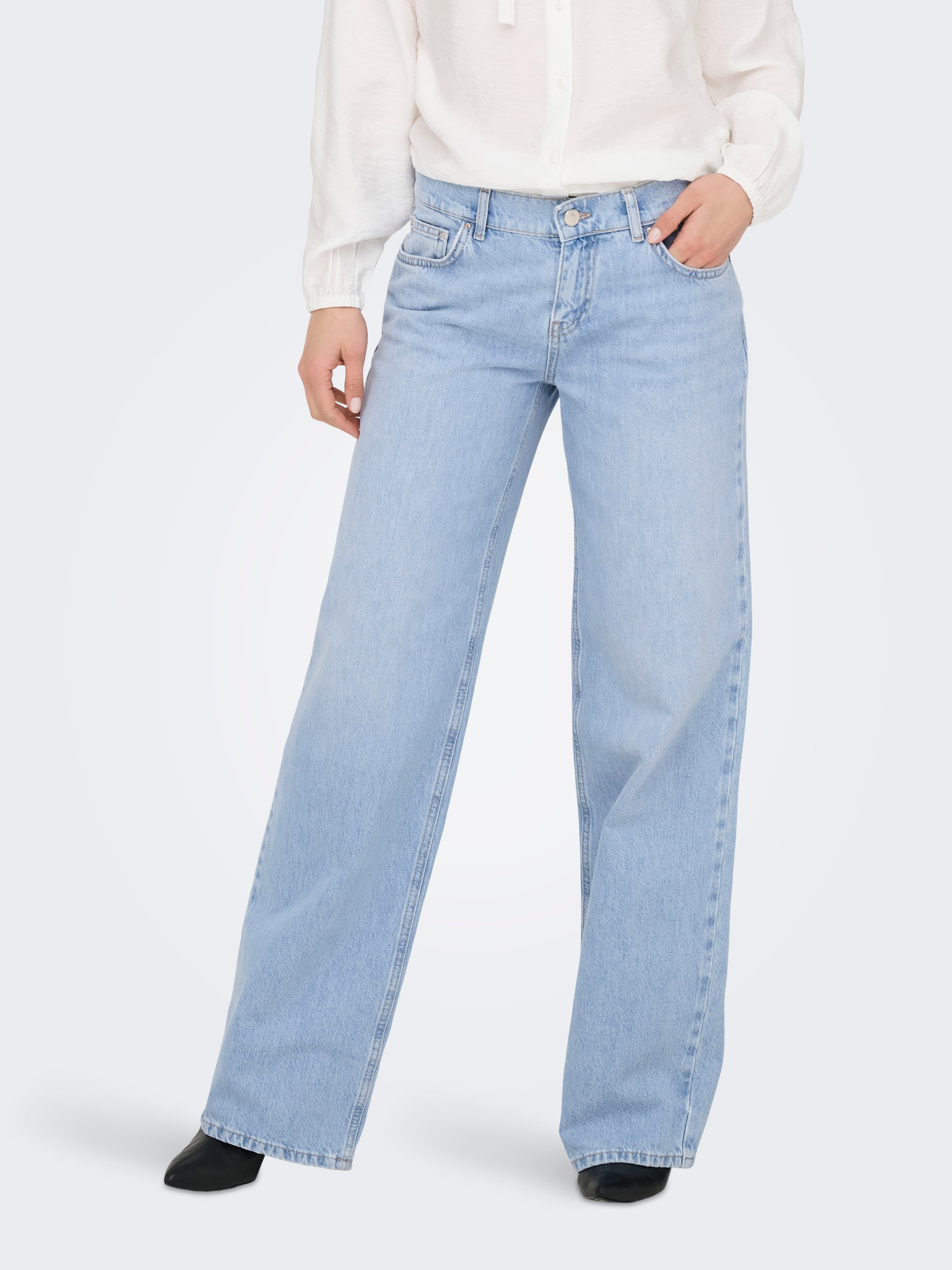Onlbrenda Niedrige Taille Gerade Geschnitten Jeans