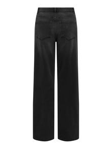 ONLY ONLZENIA High waist Wide Leg Fit Jeans -Washed Black - 15361836