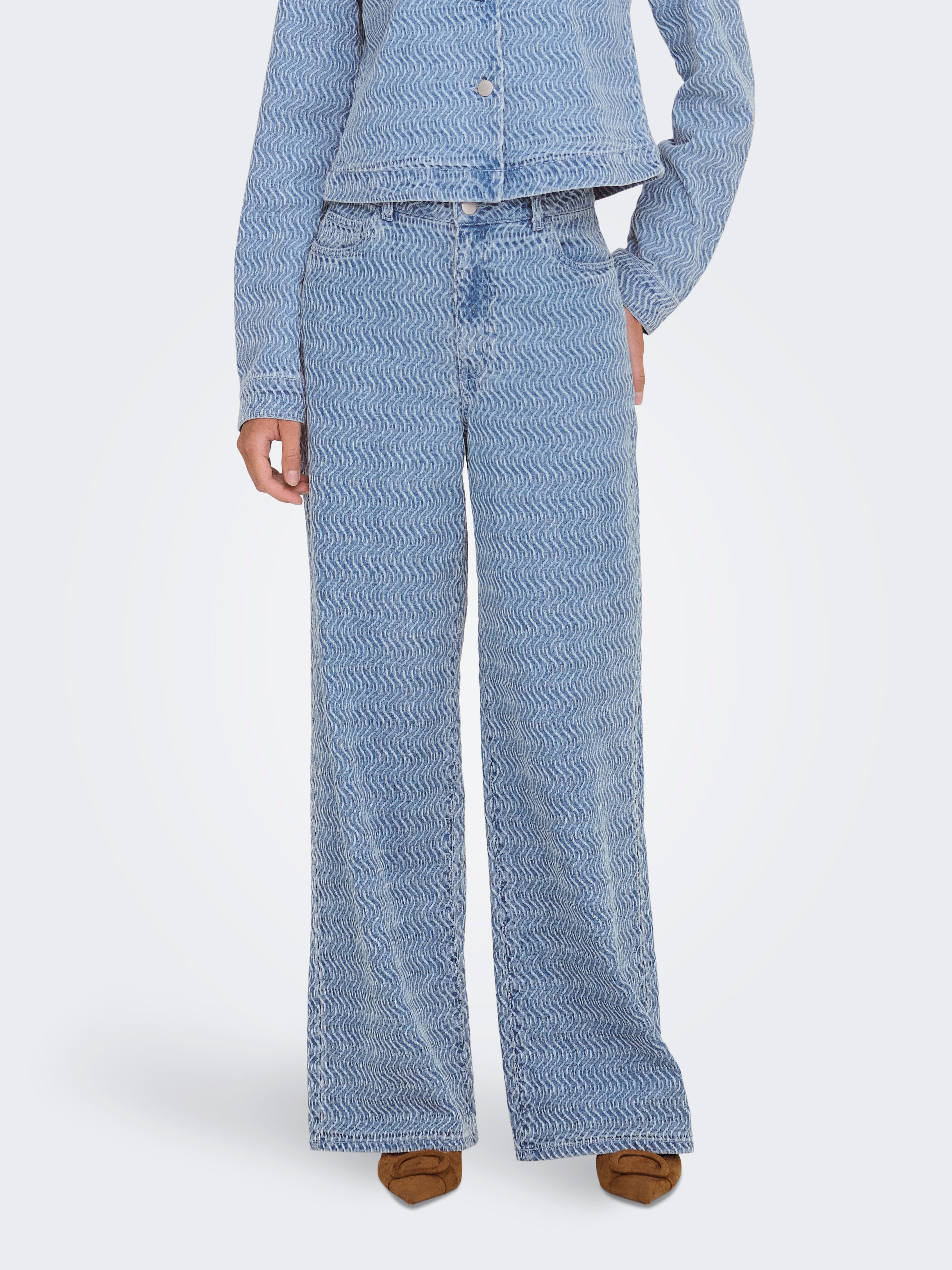 Jdynico Hohe Taille Weiter Beinschnitt Jeans