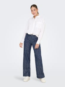 ONLY Plaša kāju piegulšana 5 kabatas -Dark Blue Denim - 15362397