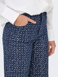 ONLY Plaša kāju piegulšana 5 kabatas -Dark Blue Denim - 15362397