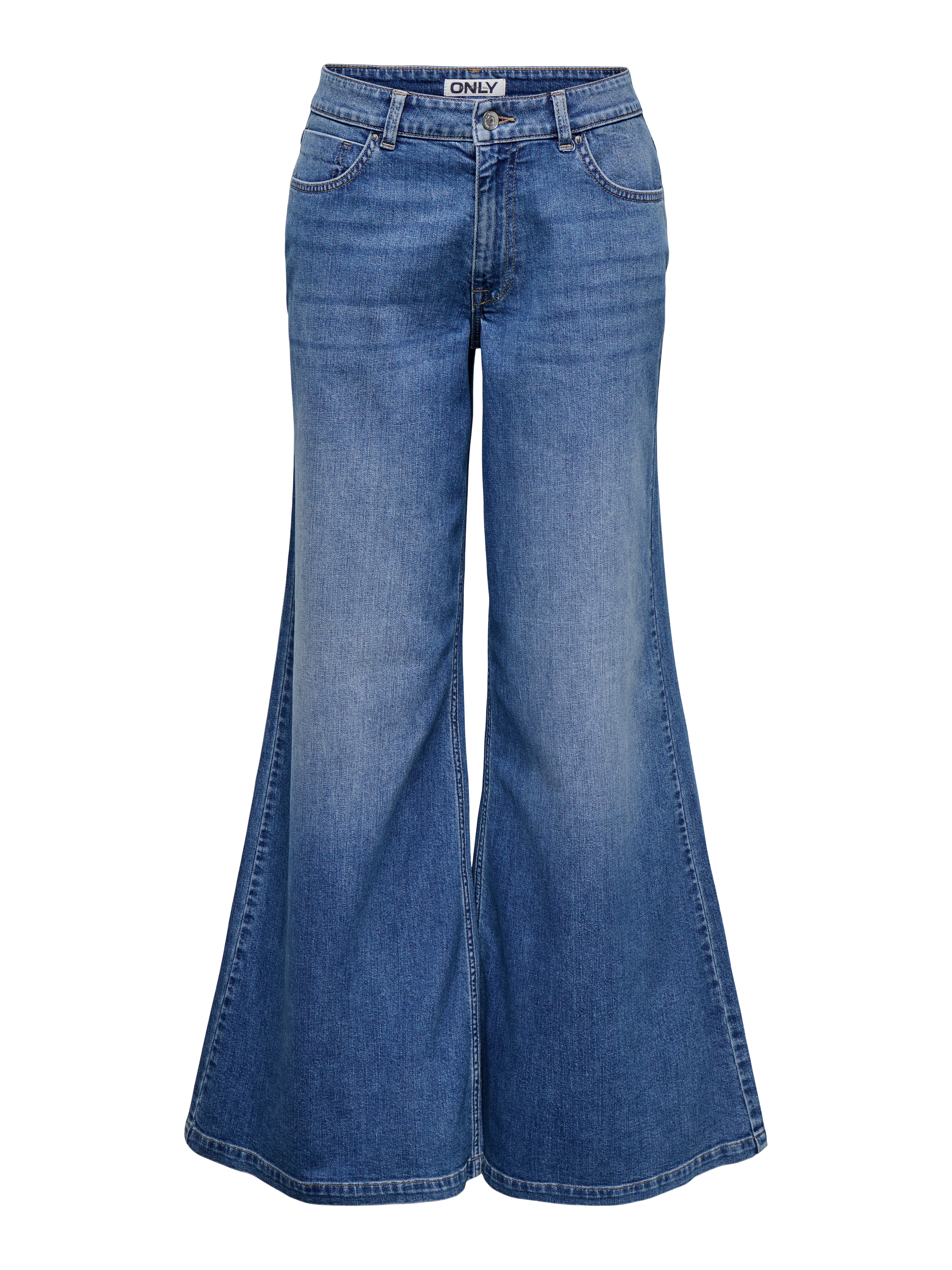 Onlcalifornia Mittlere Taille Weiter Beinschnitt Jeans