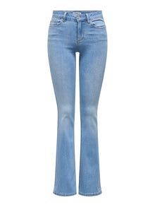 ONLY Alt laienev lõige Keskmine vöökoht Pikk Teksad -Medium Blue Denim - 15362422
