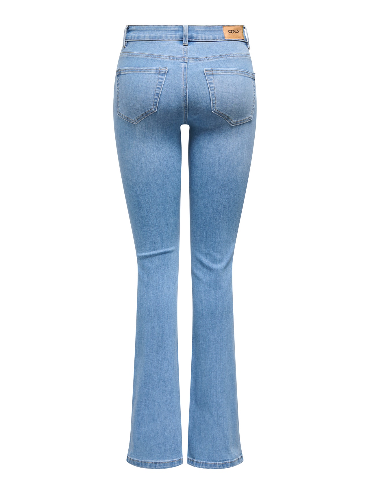 ONLY ONLWAUW Taille moyenne Flared Fit Jeans -Medium Blue Denim - 15362422
