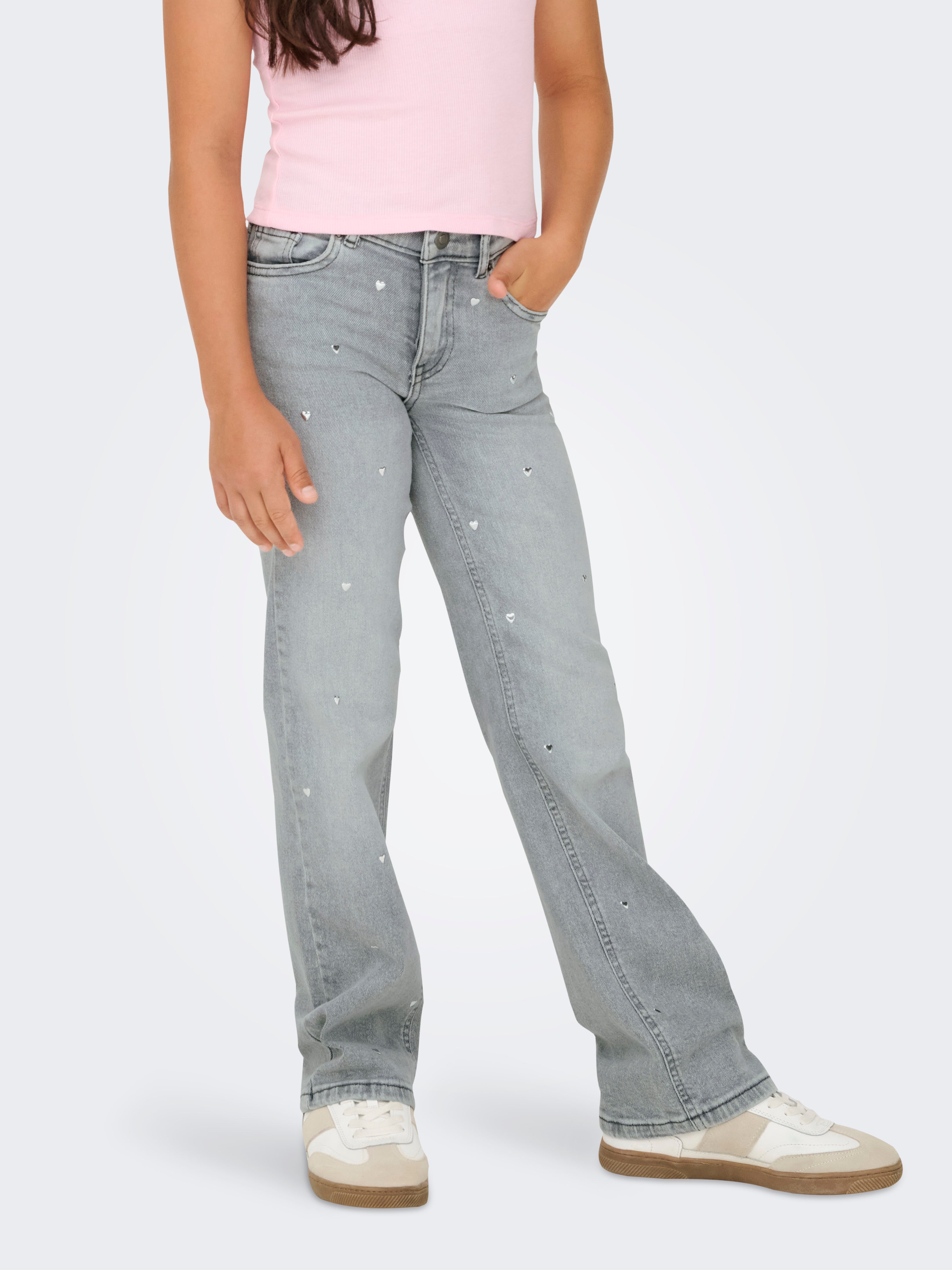 Kogjuicy Hohe Taille Weiter Beinschnitt Jeans