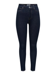ONLY Liibuv lõige Kõrge vöökoht Teksad -Dark Blue Denim - 15363256