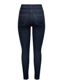 ONLY Liibuv lõige Kõrge vöökoht Teksad -Dark Blue Denim - 15363256