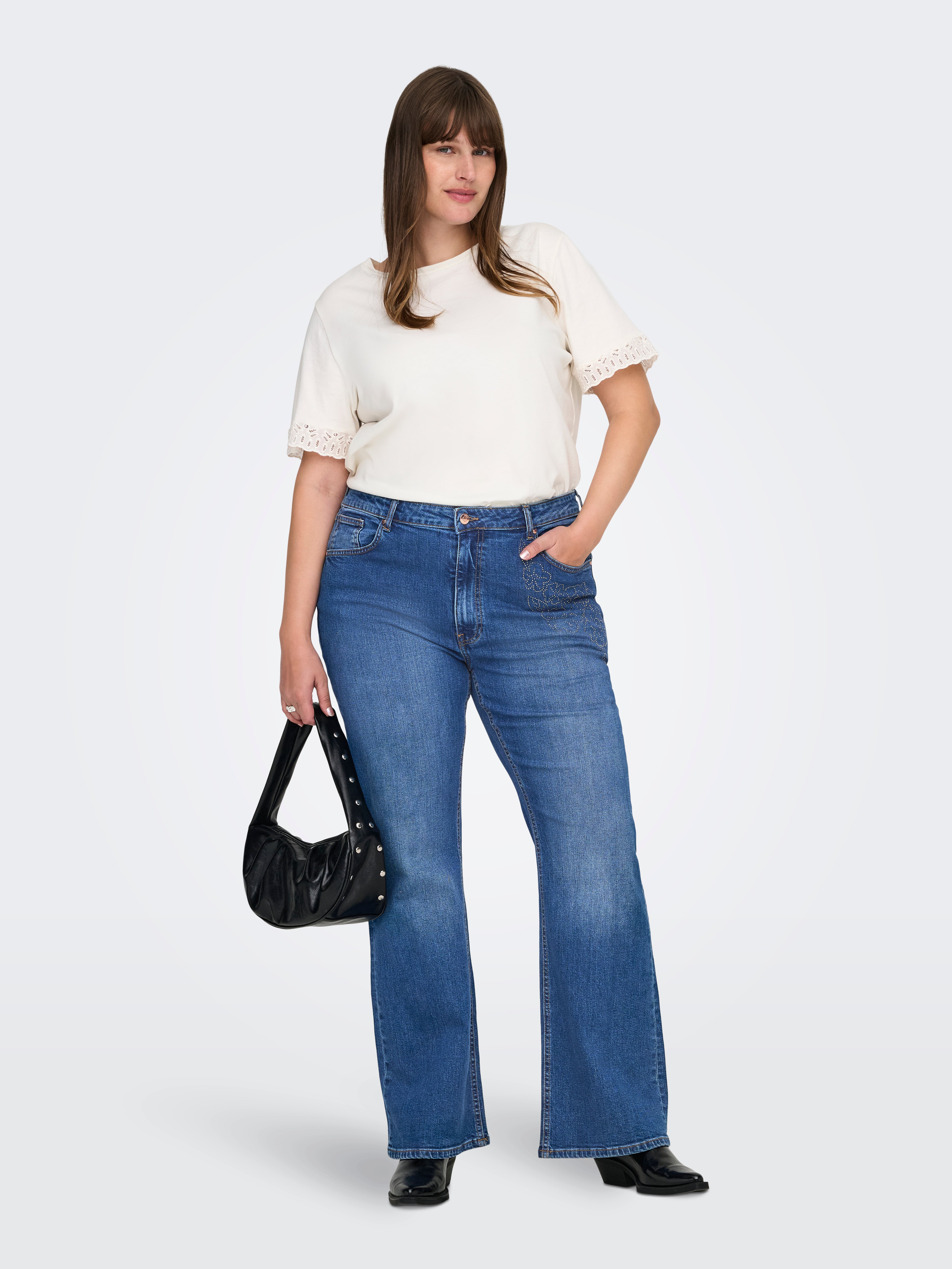 Thumbnail - Carjuicy Hohe Taille Flared Jeans