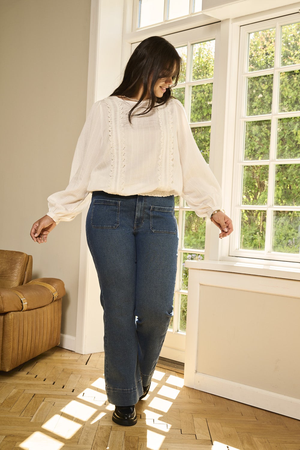 Thumbnail - Carcypress Hohe Taille Flared Jeans