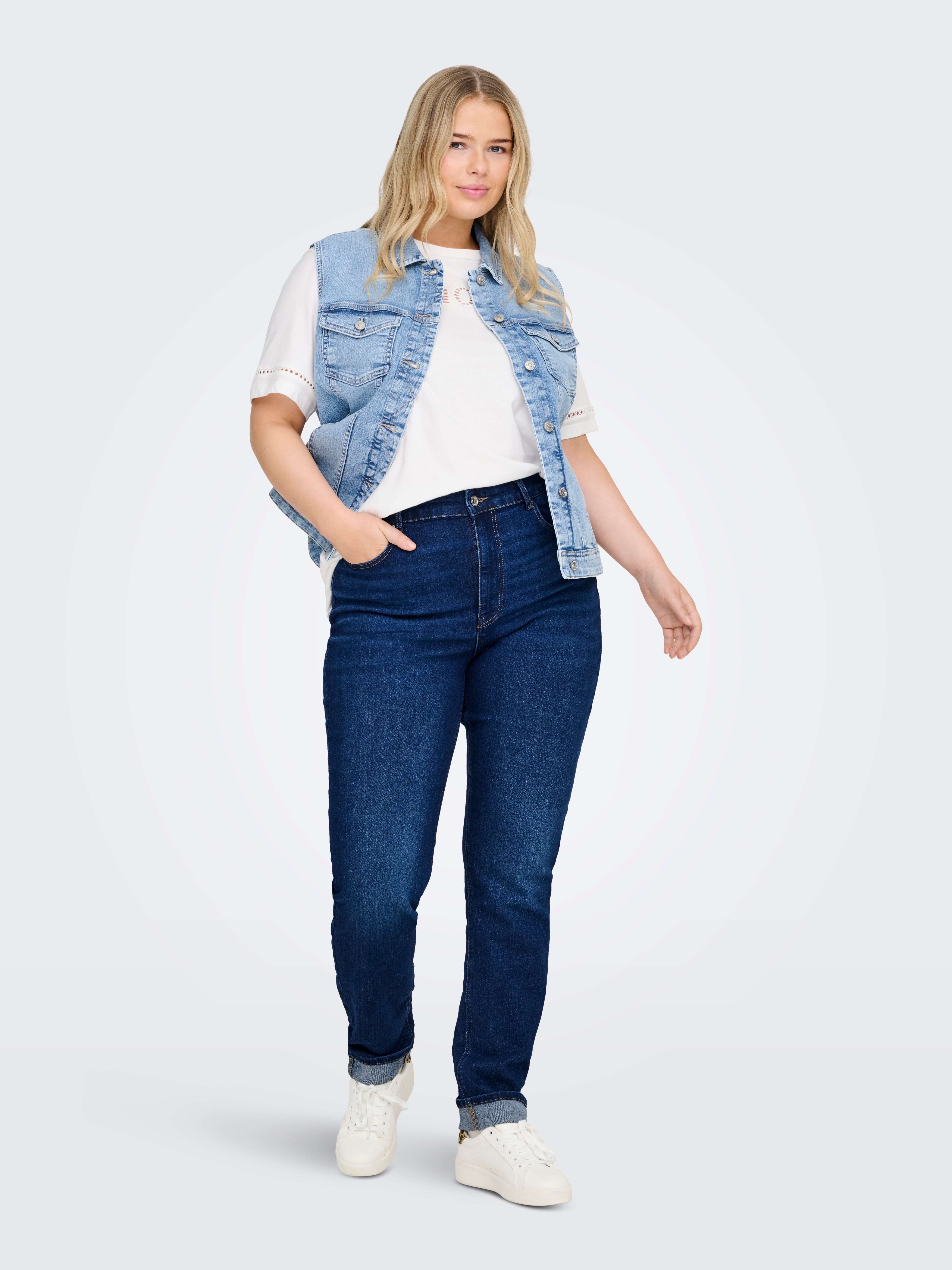 Thumbnail - Carchristine Hohe Taille Skinny Fit Jeans