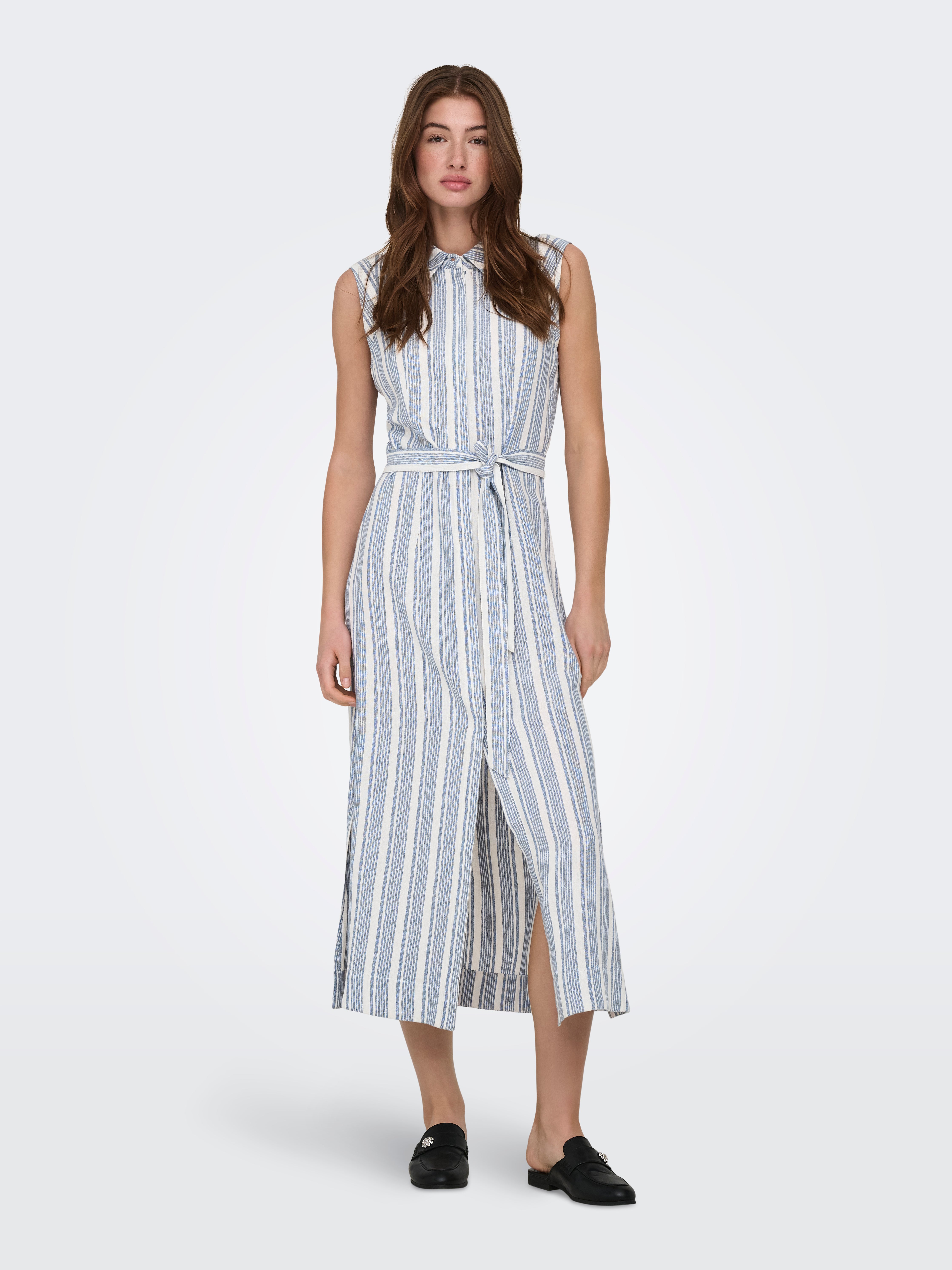 Onlgoa Leinen Langes Kleid