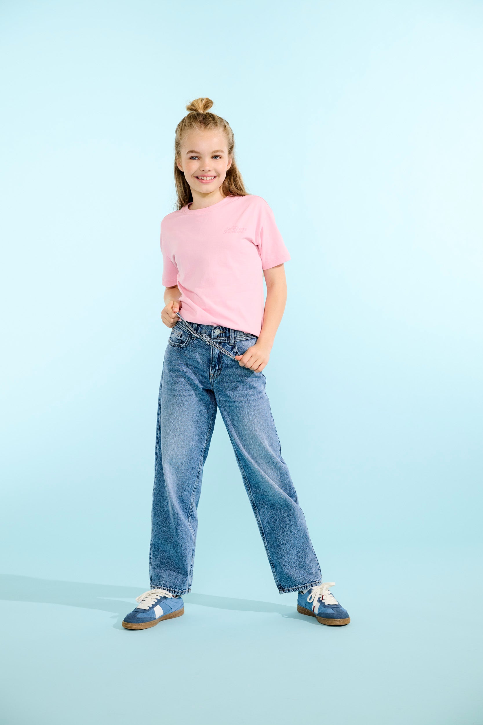 Koggianna Mittlere Taille Ballon Schnitt Jeans