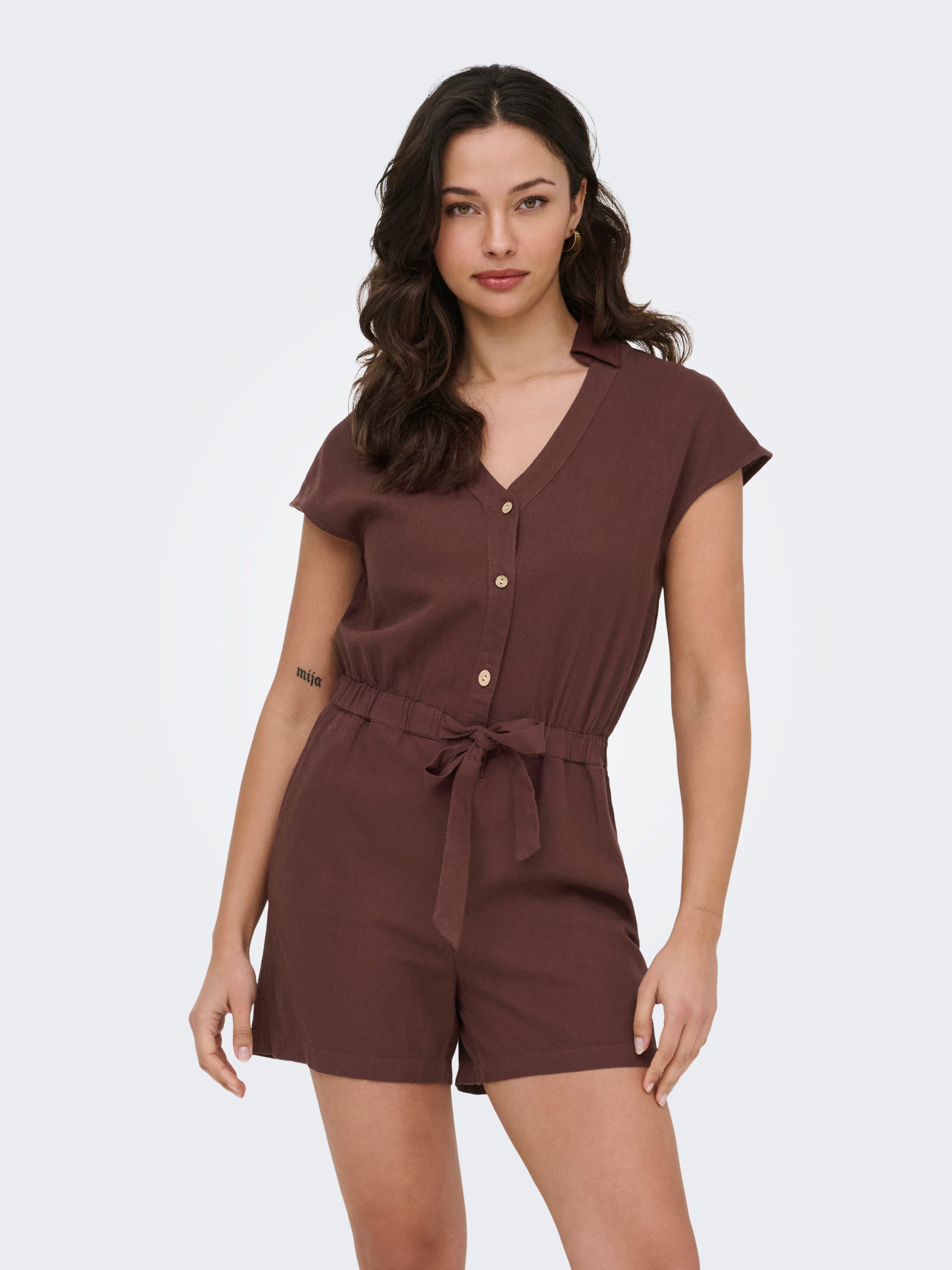 Onlgoa Leinen Playsuit