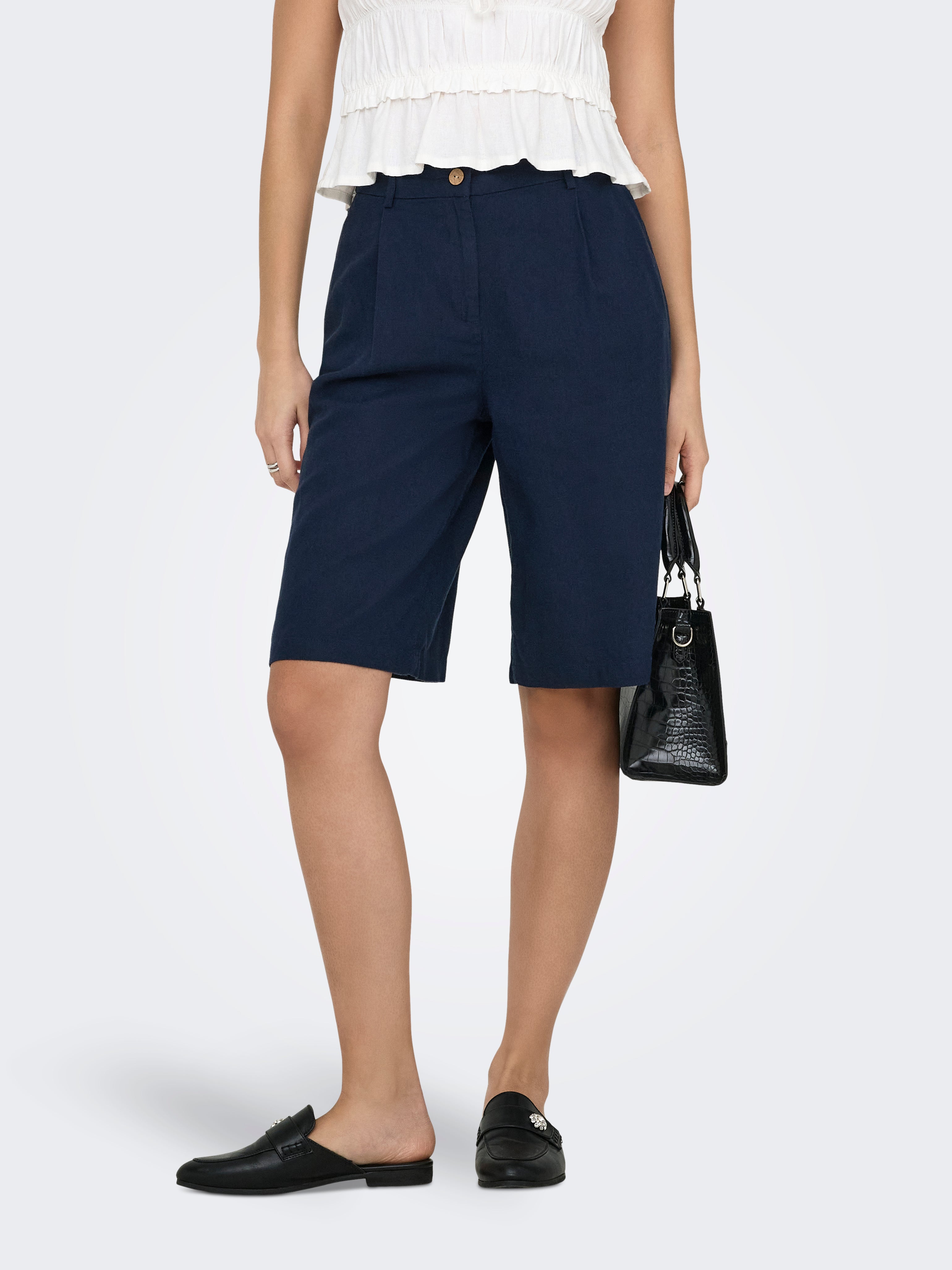 Onlgoa Locker Geschnitten Leinen Shorts