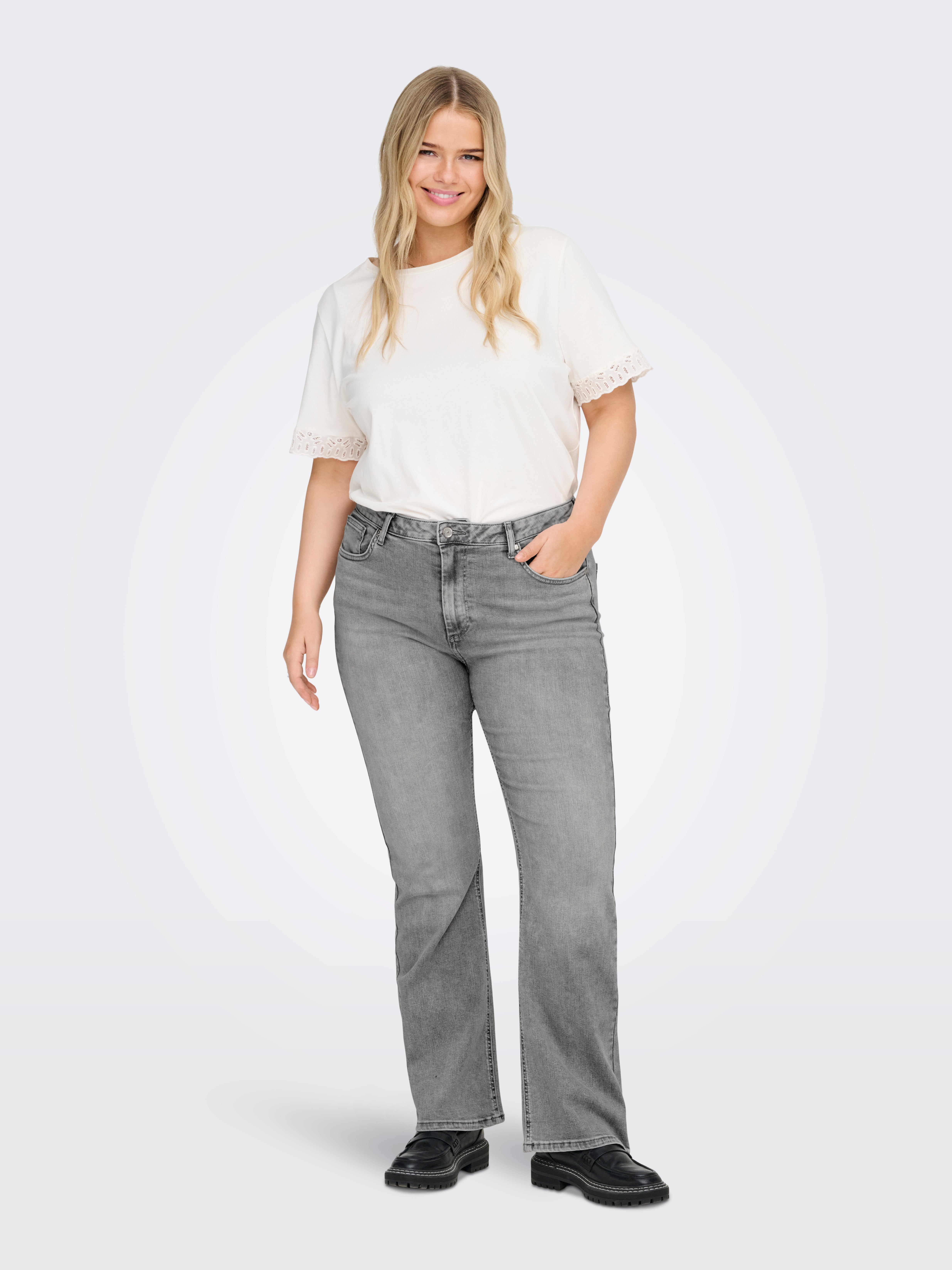 ONLY Carmakoma Flared Jeans 'CARWilly' in Grey Denim | ABOUT YOU ONLY Carmakoma Flared Jeans 'CARWilly' in Grey Denim | ABOUT YOU