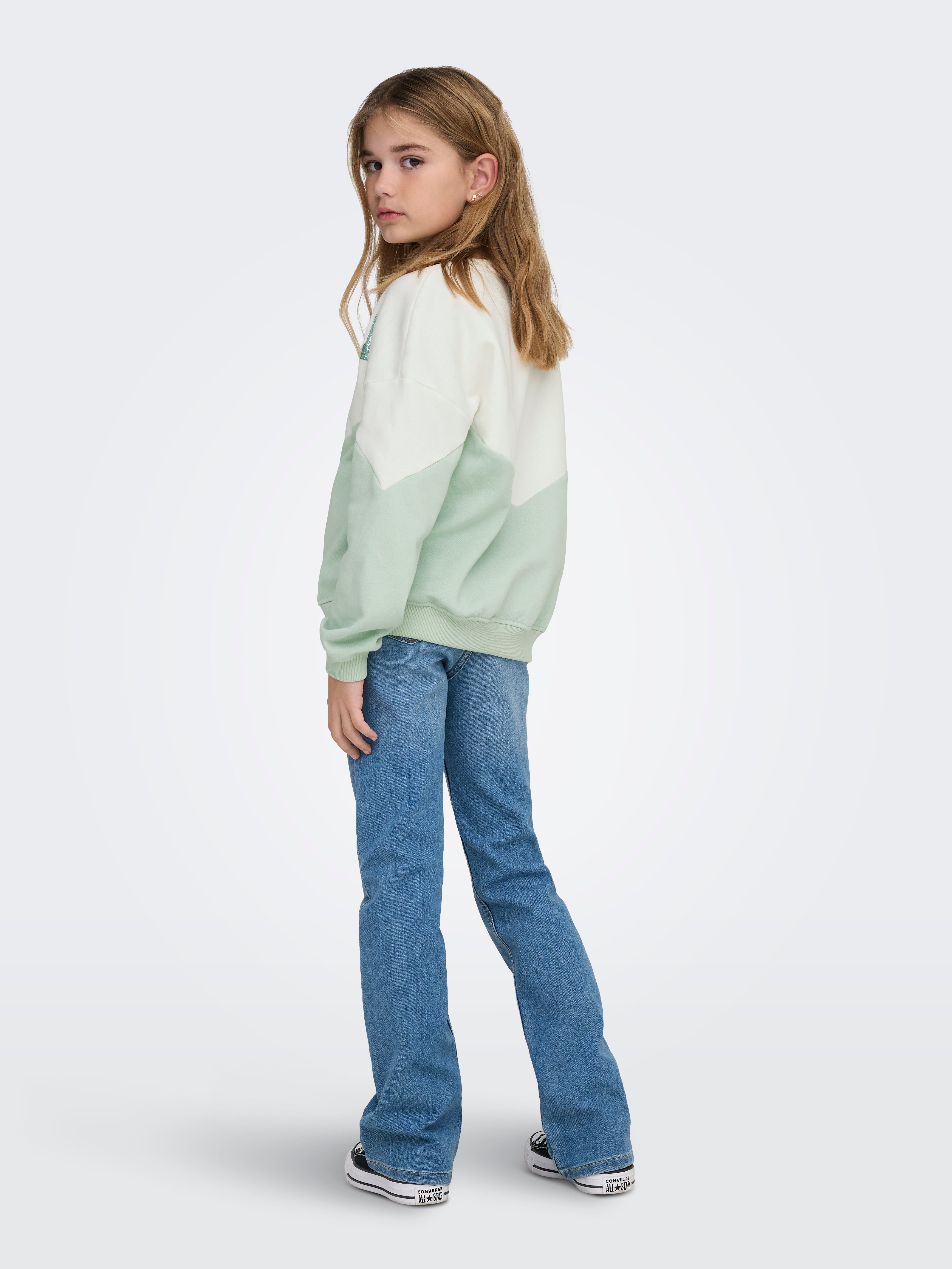 Sweat à Capuche Fille ONLY Kogfave – Manches Longues – Coton/Polyester – Look Tendance Streetwear