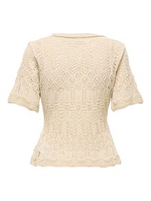 ONLY Tavapärane lõige V-kaelus Kootud topp -Cloud Dancer - 15364702